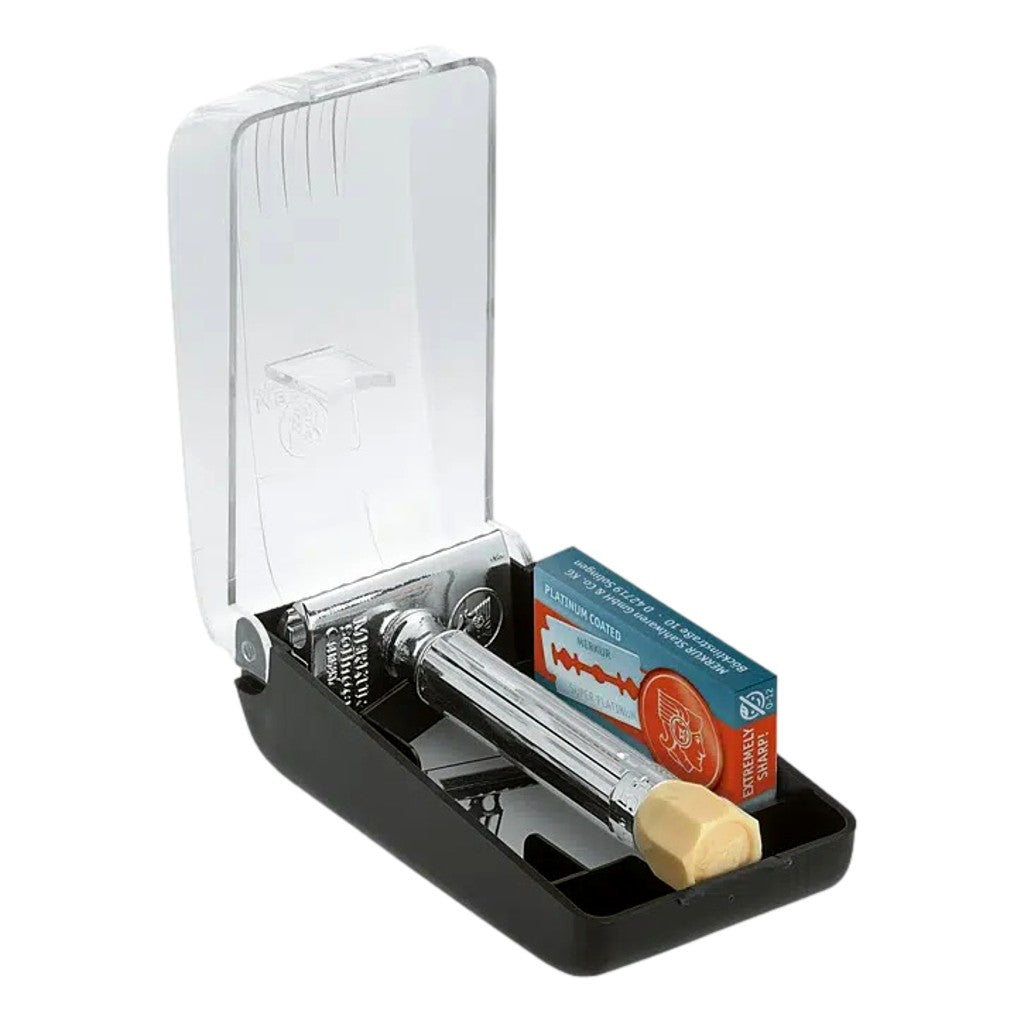 Merkur Progress Razor in Plastic Case with Pack of 10 Blades 570001