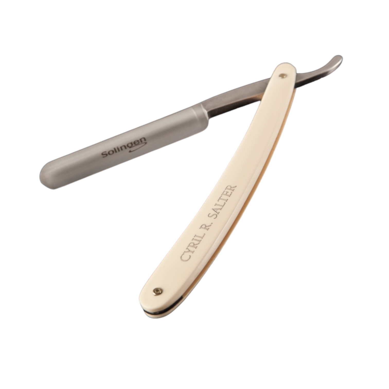 Cyril R. Salter Faux Ivory Carbon Steel Straight Razor