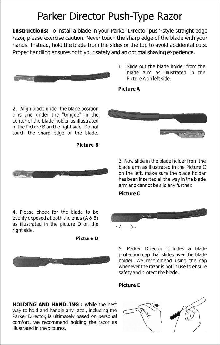 Parker Director CH Professional Barber Razor