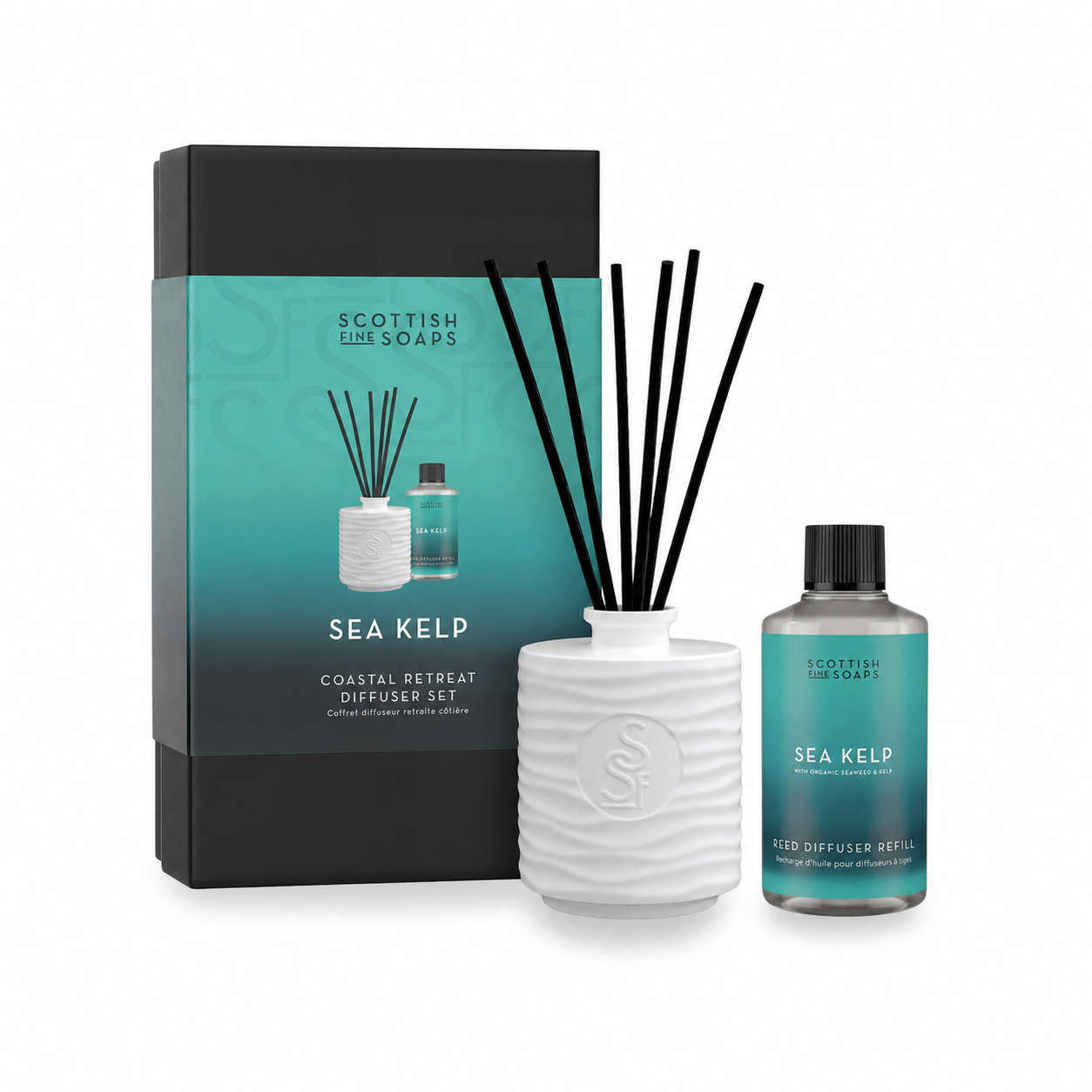 Sea Kelp Coastal Retreat Diffuser Gift Set on white background