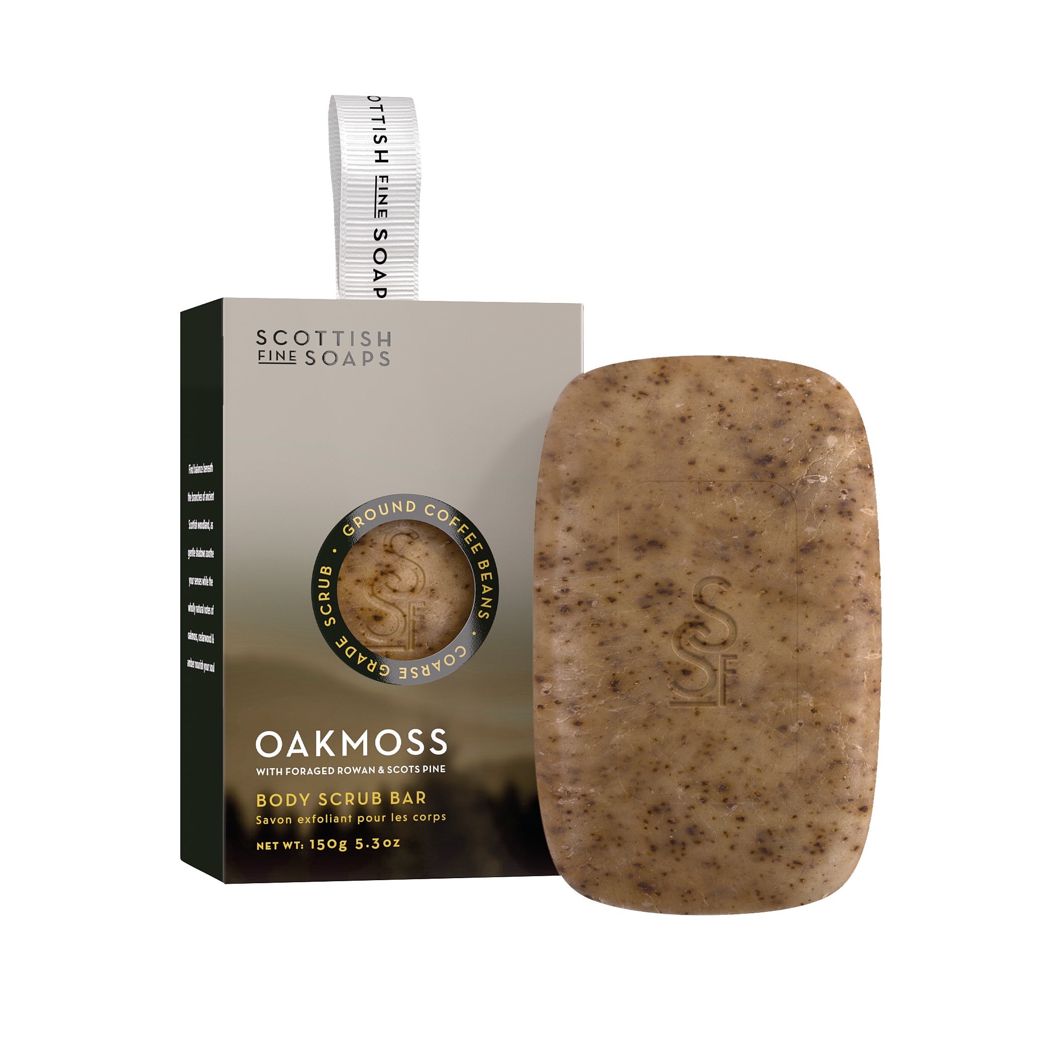 The Scottish Fine Soaps Oakmoss Body Scrub Bar 150g