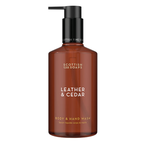 The Scottish Fine Soaps Leather & Cedar Body & Hand Wash 300ml