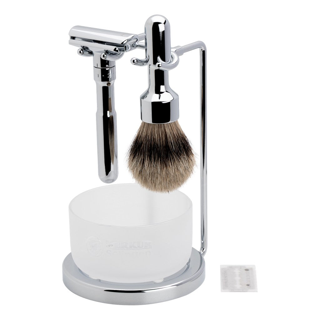 Merkur FUTUR 4-Piece Polished Chrome Shaving Set 751 001