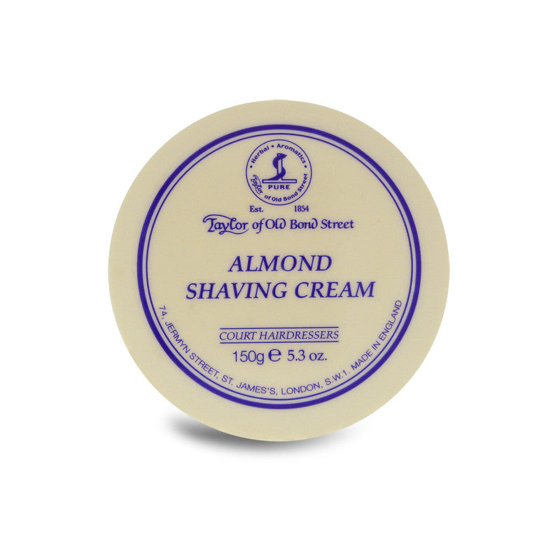 Taylor of Old Bond Street Almond Shaving Cream 150g - Cyril R. Salter