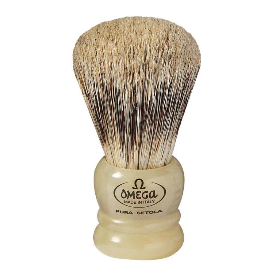 Omega Bristle Shaving Brush with Resin Handle 11047