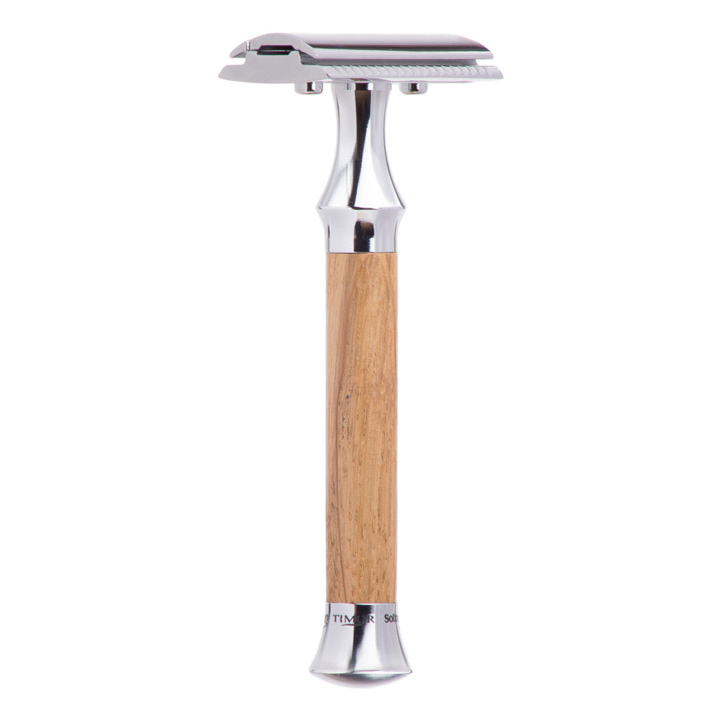 Timor Vintage Edition Solid Oak Wood Safety Razor 1362 - Cyril R. Salter