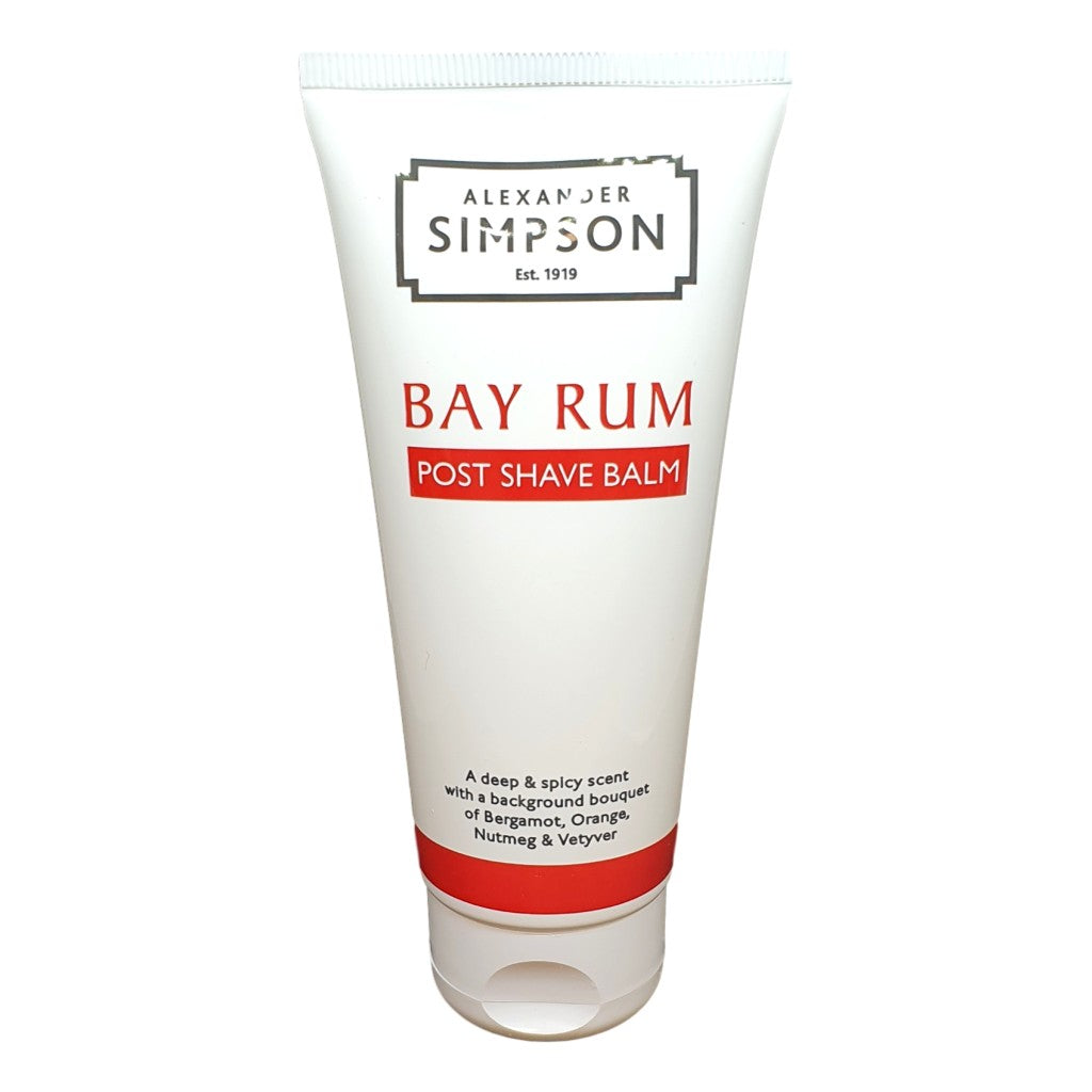 Alexander Simpson Est. 1919 Bay Rum Post Shave Balm 100ml - Cyril R. Salter | Trade Suppliers of Gentlemen's Grooming Products