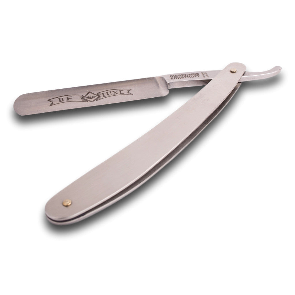 Giesen & Forsthoff 'DE LUXE' Stainless Steel Straight Razor - Cyril R. Salter