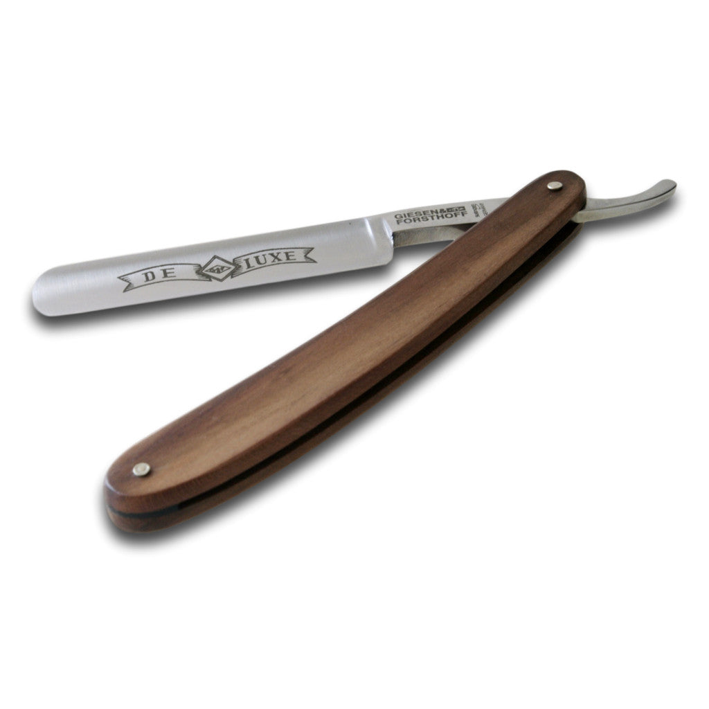 Giesen & Forsthoff 'DE LUXE' Plumwood Straight Razor - Cyril R. Salter