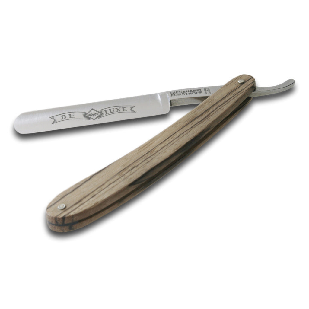 Giesen & Forsthoff 'DE LUXE' 斑马木直剃刀
