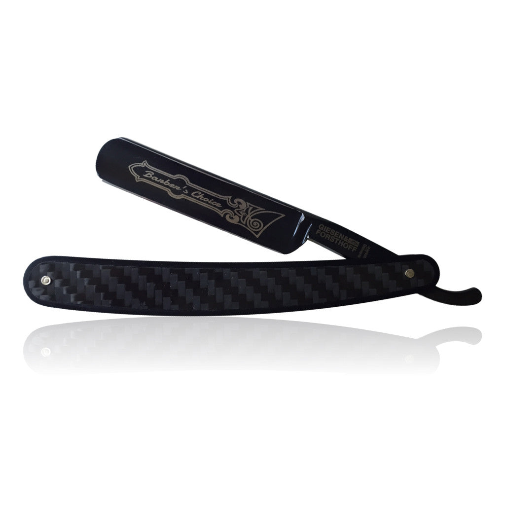 Giesen & Forsthoff 'Barbers Choice' Black Aluminium and Carbon Handle Straight Razor 400 - Cyril R. Salter