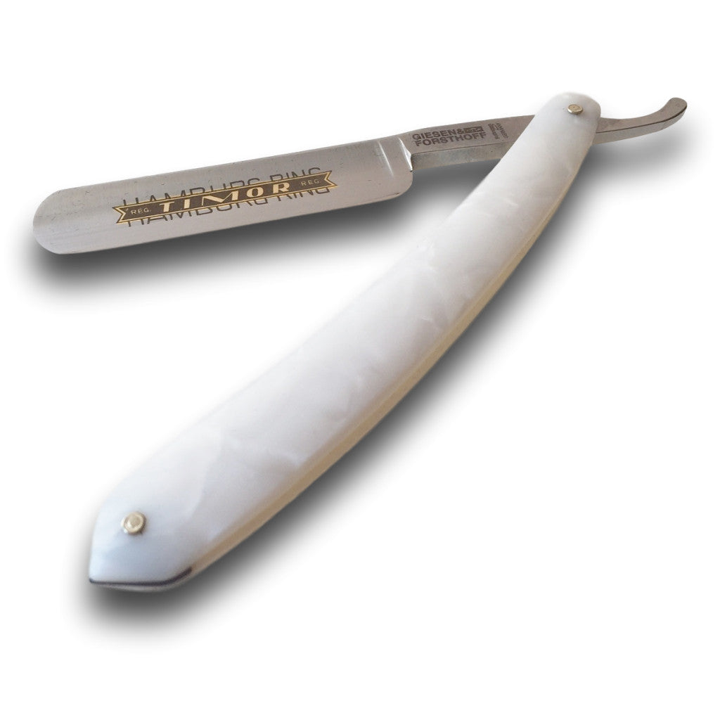 Giesen & Forsthoff 'Hamburg Ring' Mother-of-Pearl Straight Razor - Cyril R. Salter