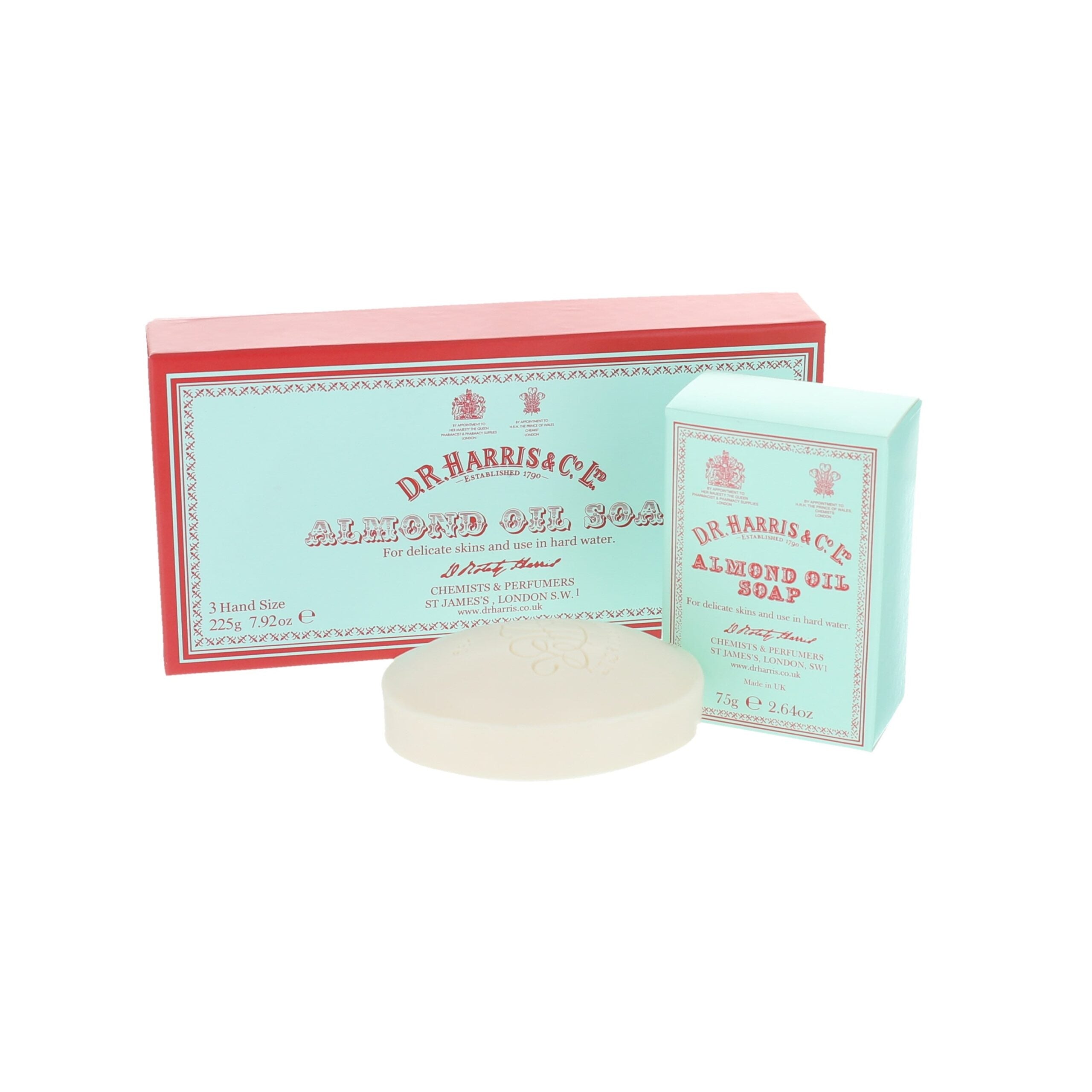 D.R. Harris Almond Oil Hand Soap 3 x 75g Pack