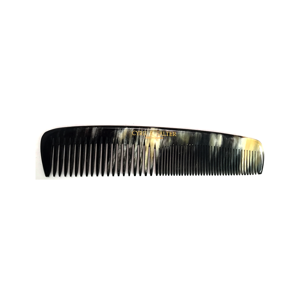 Cyril R. Salter Genuine Horn Double Tooth Comb 15cm