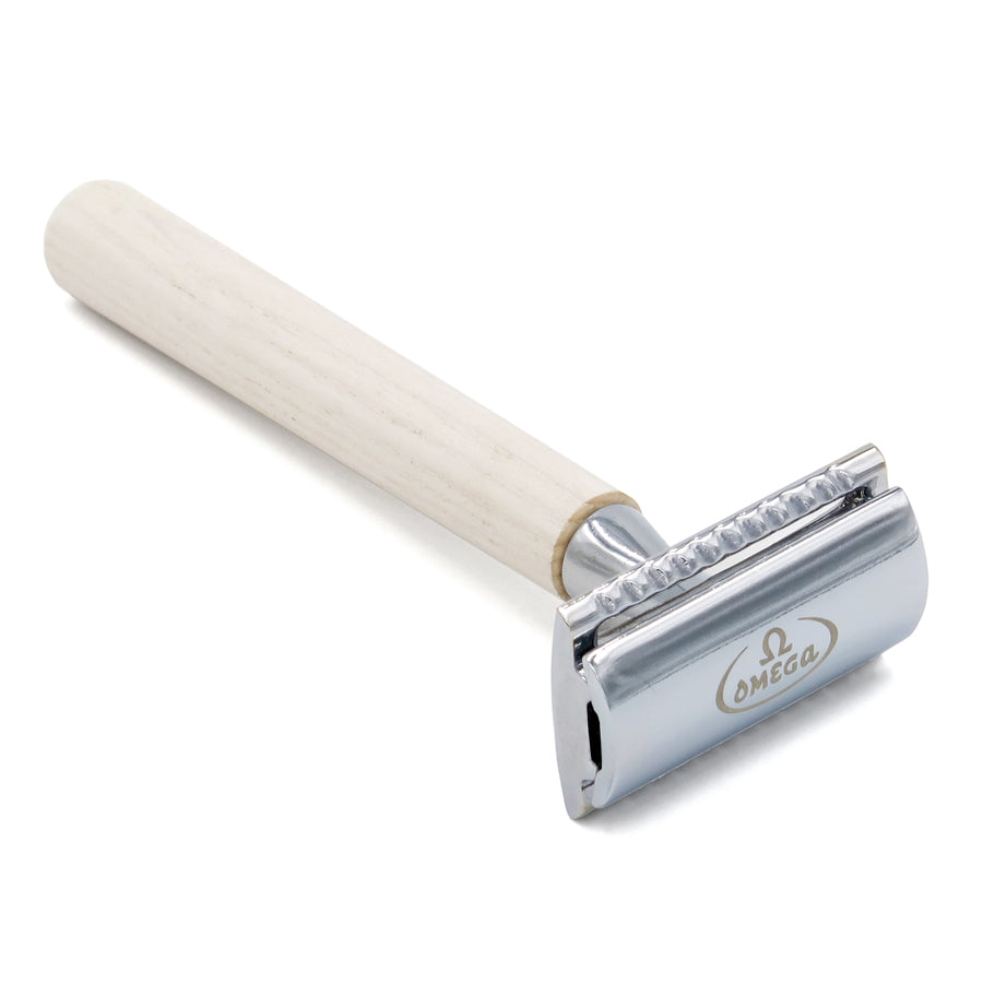 Omega Beige Wooden Double Edge Safety Razor D5711 - Cyril R. Salter