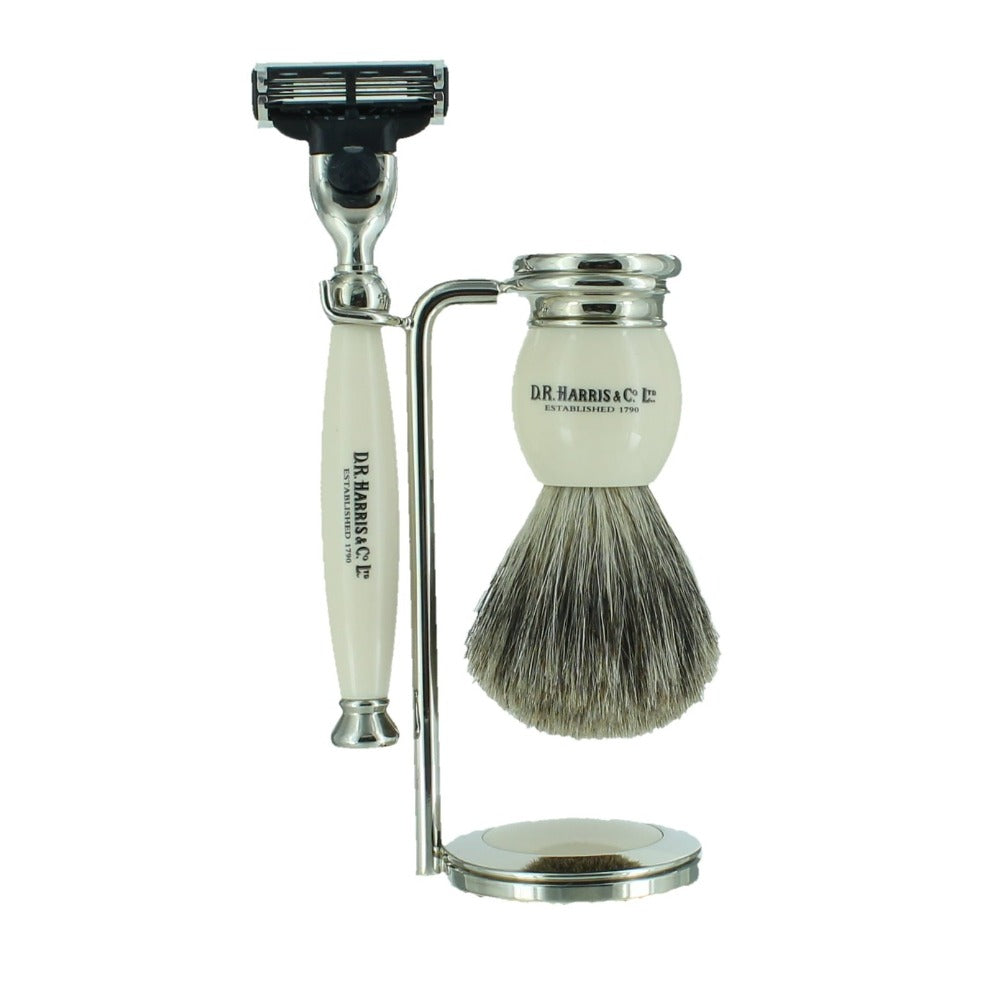 D.R. Harris 3 - Piece Shaving Set - Ivory- Mach 3