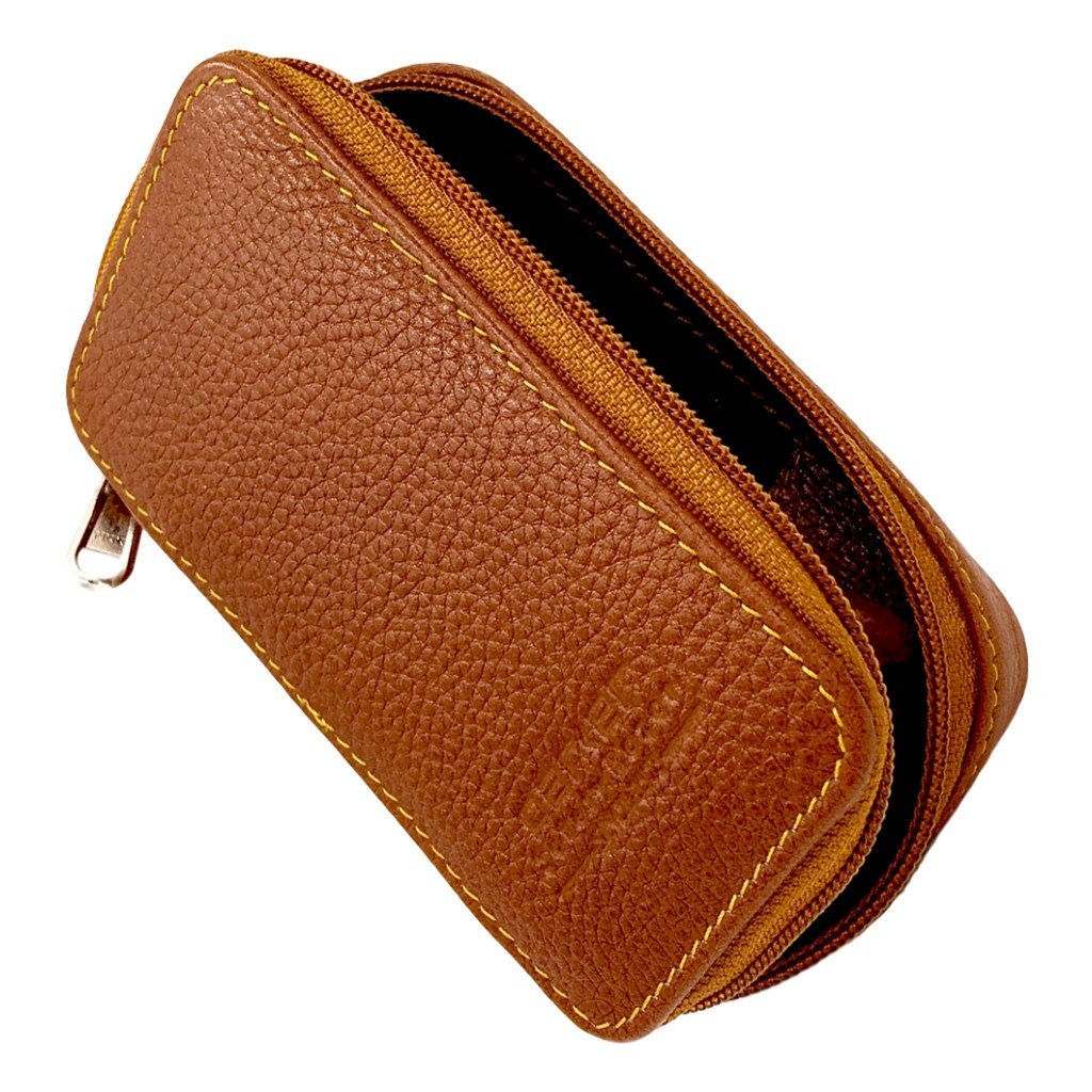 Parker Leather Saddle Zip Case - Cyril R. Salter | Trade Suppliers of Gentlemen's Grooming Products