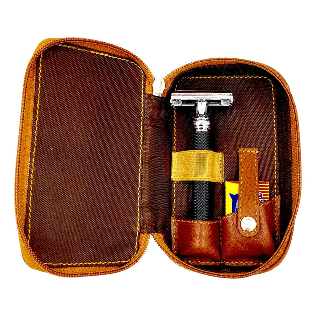 Parker Leather Saddle Zip Case