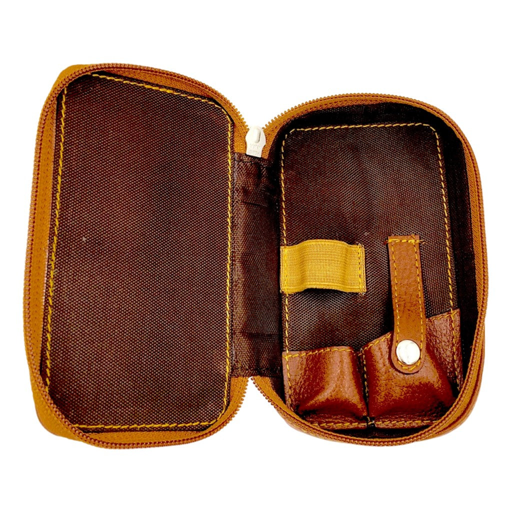 Parker Leather Saddle Zip Case