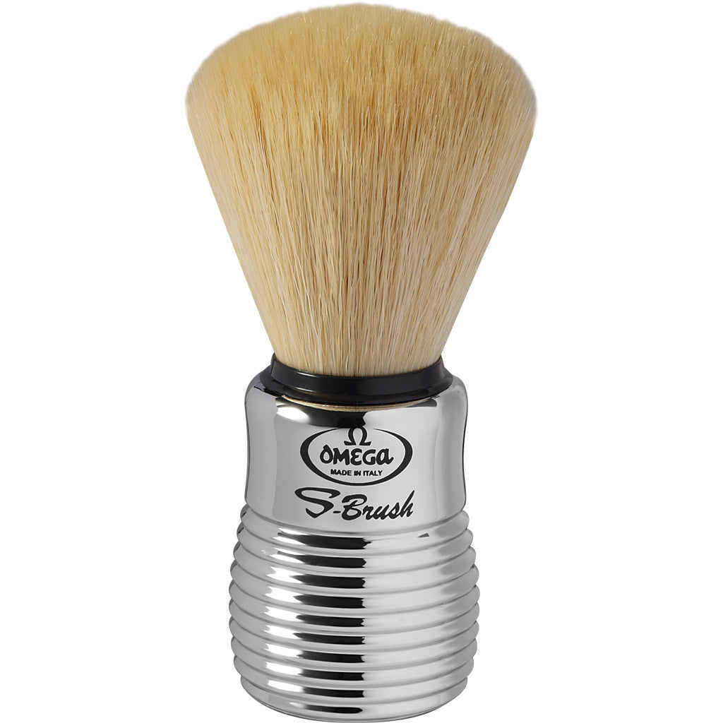 Omega 'S-BRUSH' Chrome Synthetic Shaving Brush S10081 - Cyril R. Salter