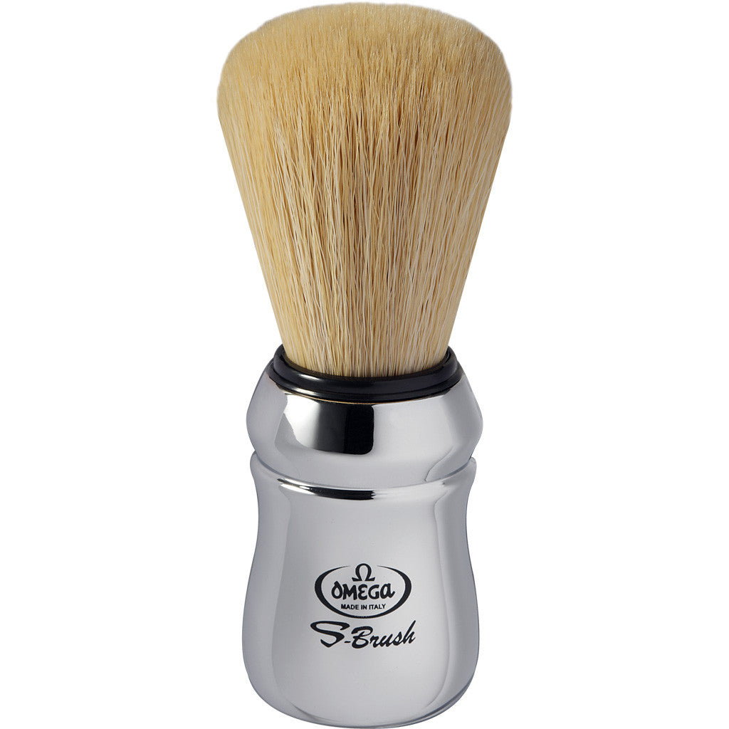 Omega 'S-BRUSH' Chrome Synthetic Shaving Brush S10083 - Cyril R. Salter