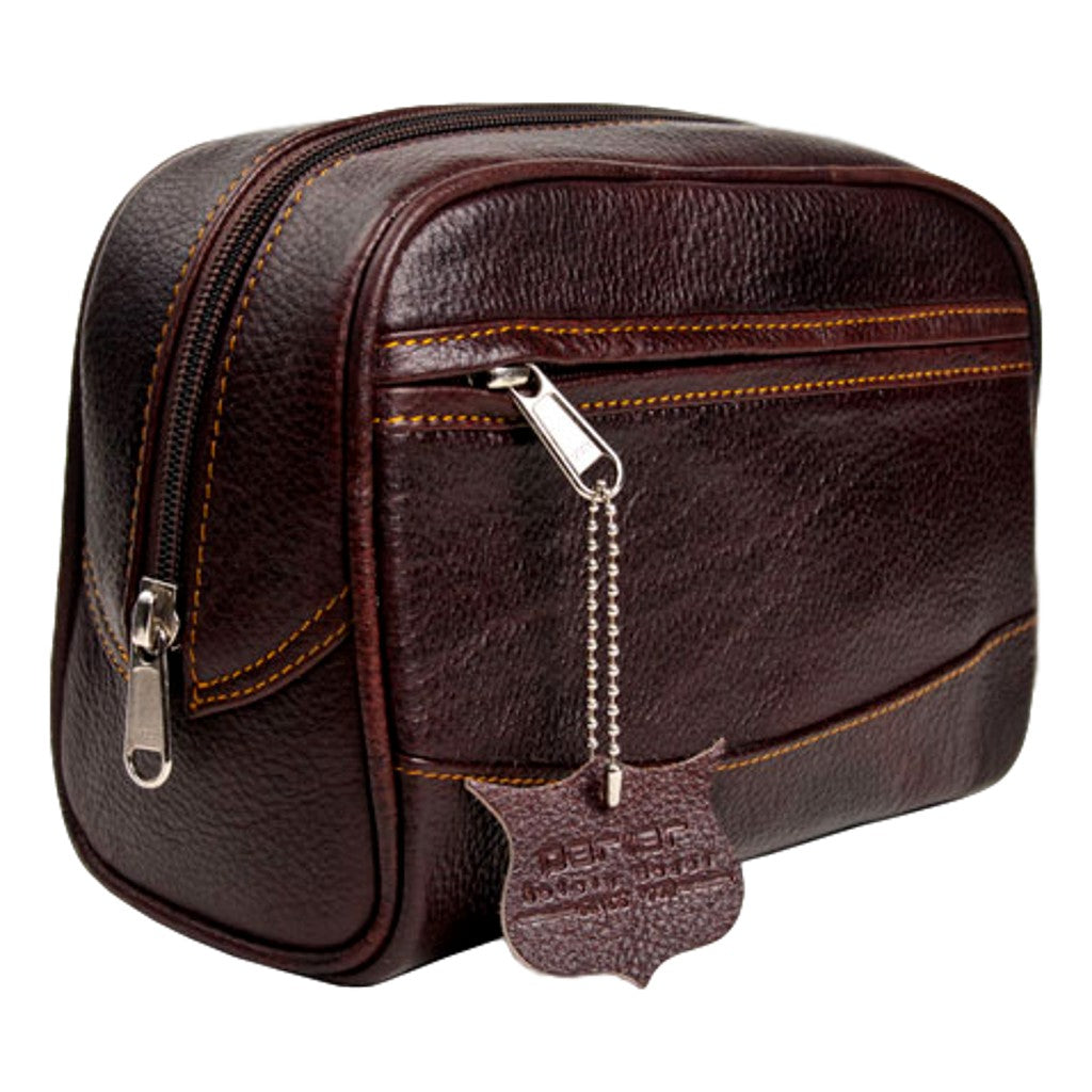 Parker Leather Dopp Kit Large - Cyril R. Salter | Trade Suppliers of Gentlemen's Grooming Products