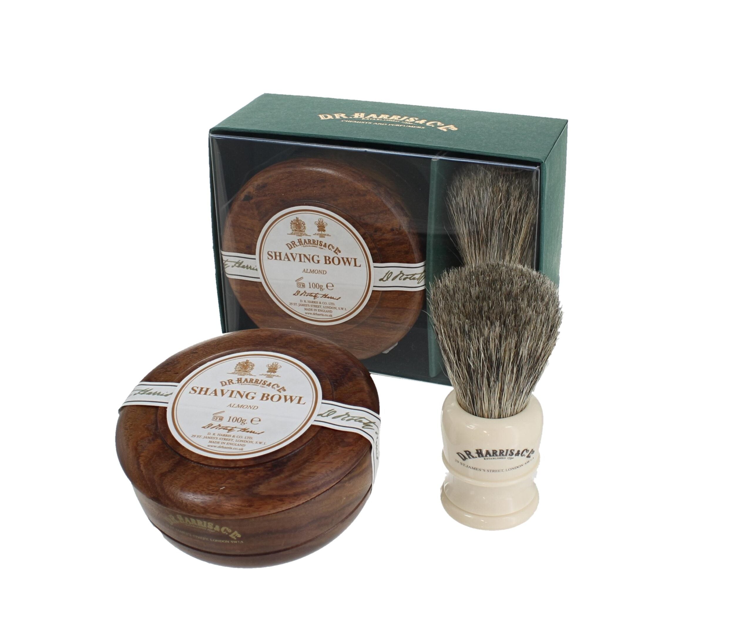 D.R. Harris Almond Shaving Gift Set Mahogany