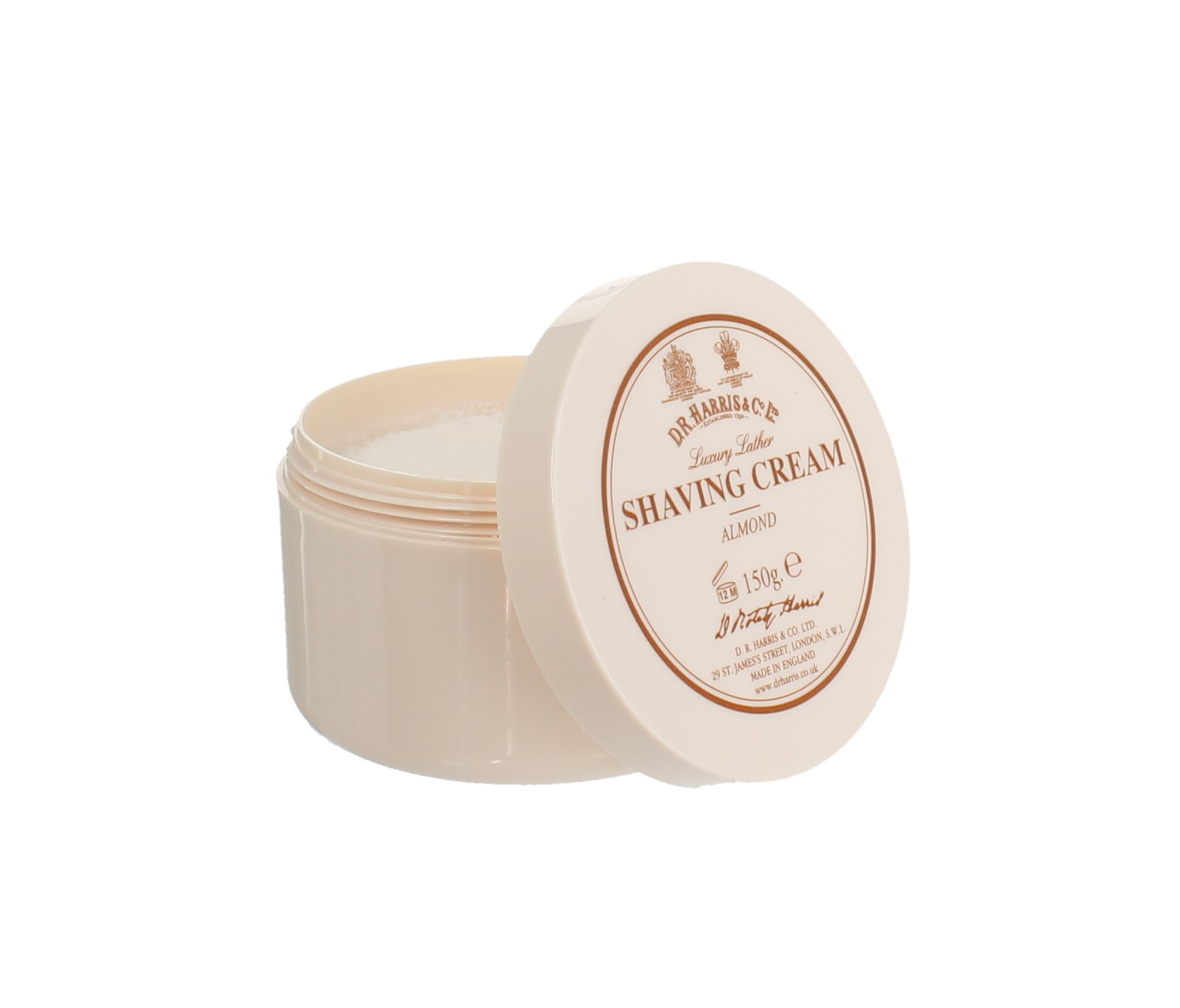 D.R. Harris Almond Luxury Lather Shaving Cream - Bowl 150g