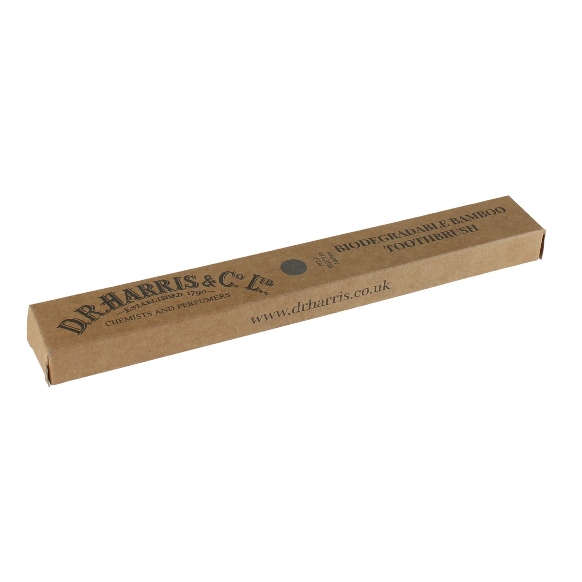 D.R. Harris Blue Bristle Biodegradable Bamboo Toothbrush