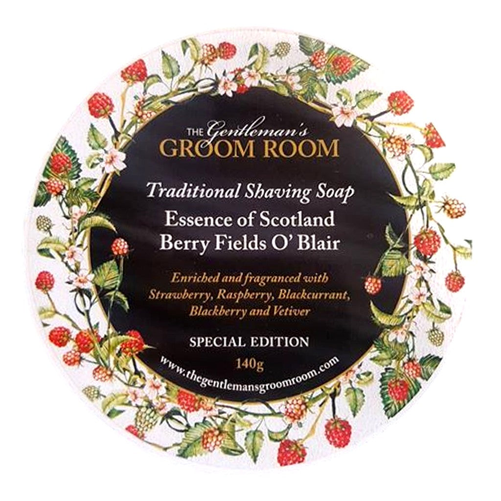 The Gentleman's Groom Room Essence of Scotland Berry Fields O'Blair Shaving Soap 140g - Cyril R. Salter | Trade Suppliers of Luxury Grooming Products