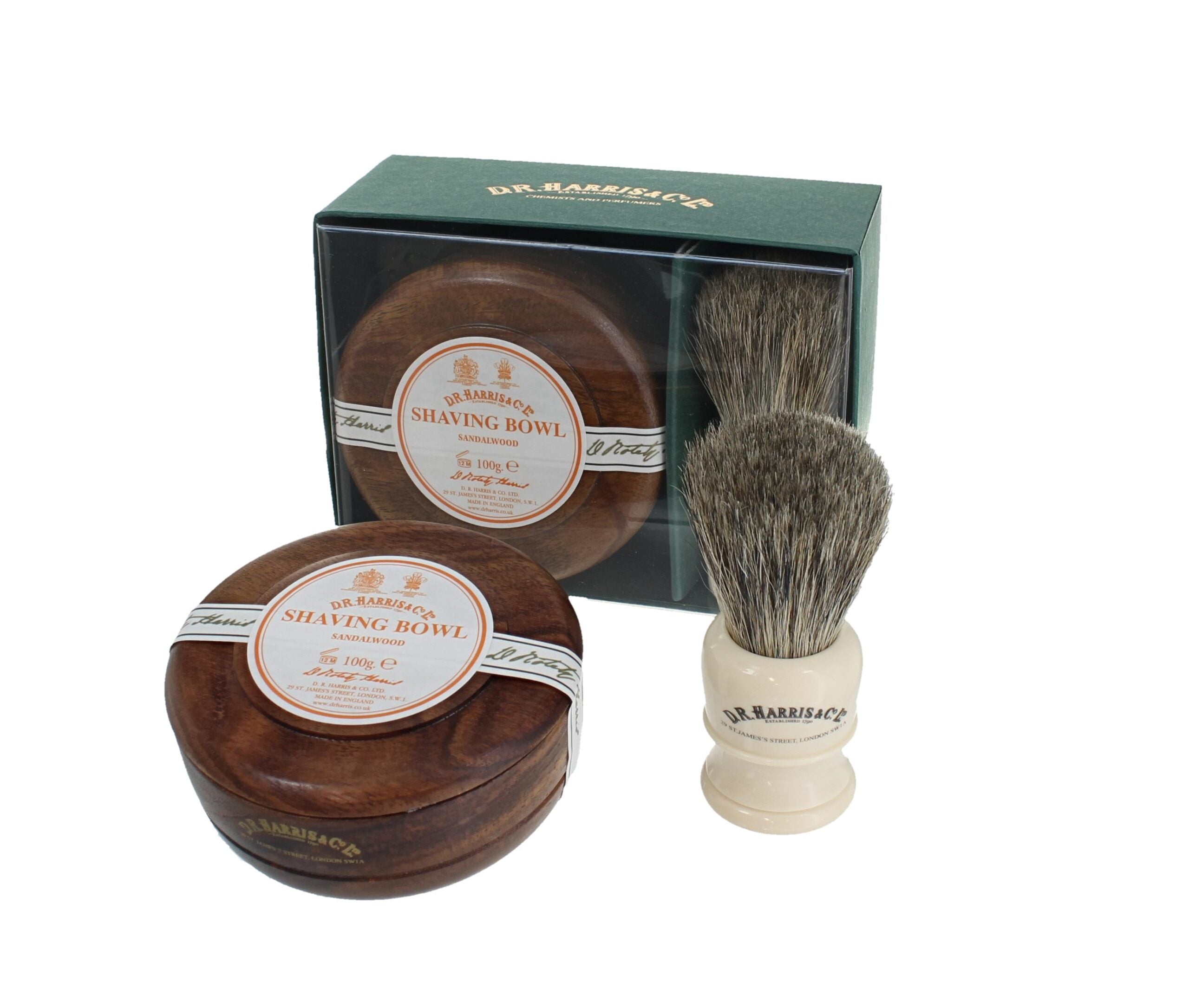 D.R. Harris Sandalwood Shaving Gift Set Mahogany