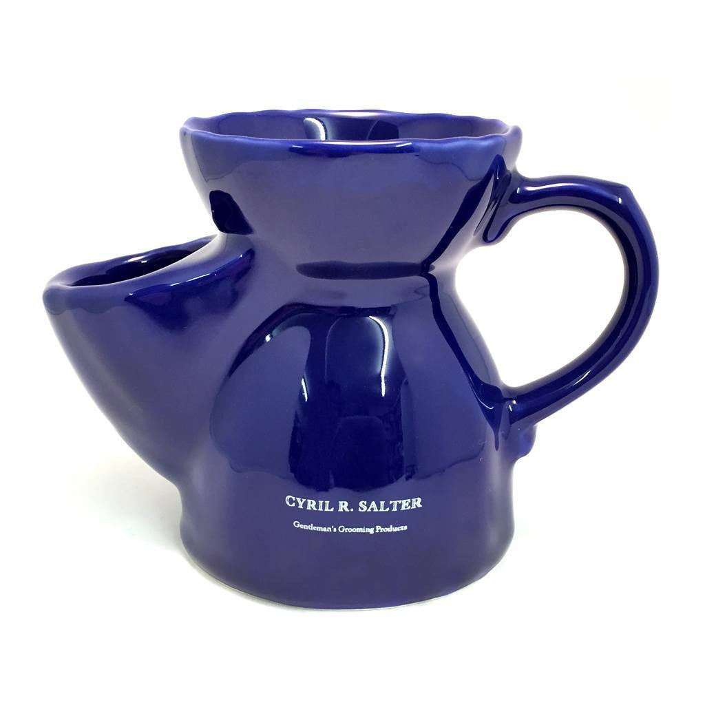 Shaving Bowls - Cyril R. Salter Blue Traditional Shaving Scuttle