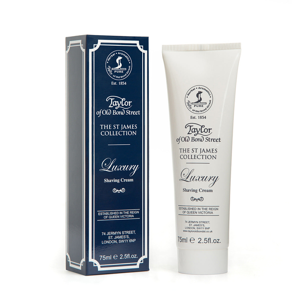 Taylor of Old Bond Street St James Collection Shaving Cream 75ml - Cyril R. Salter