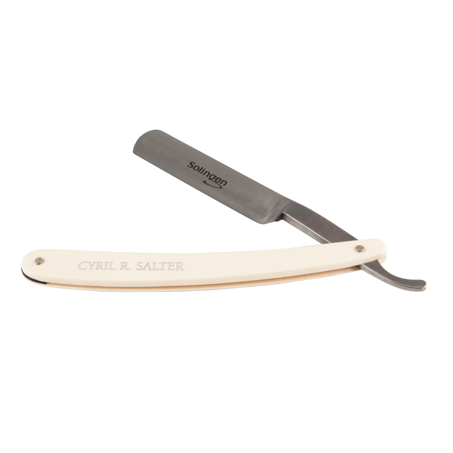 Cyril R. Salter Faux Ivory Carbon Steel Straight Razor