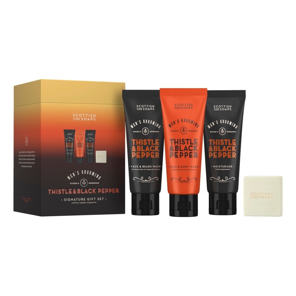 The Scottish Fine Soaps Thistle & Black Pepper Signature Gift Set