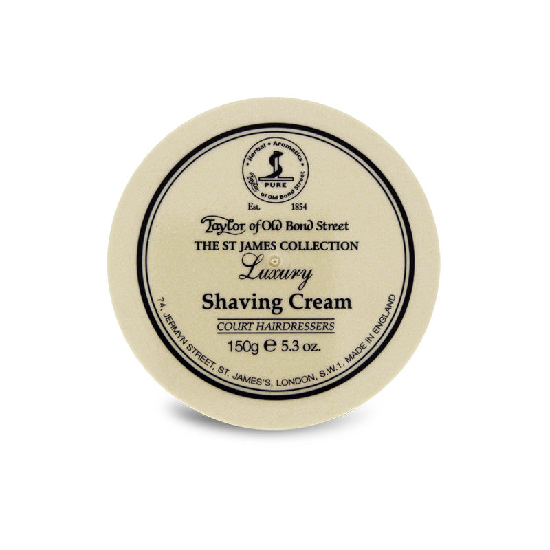 Taylor of Old Bond Street St James Collection Shaving Cream 150g - Cyril R. Salter