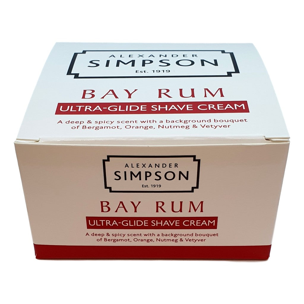 Alexander Simpson Est. 1919 Bay Rum Ultra-Glide Shave Cream Cyril R. Salter | Trade Suppliers of Gentlemen's Grooming Products