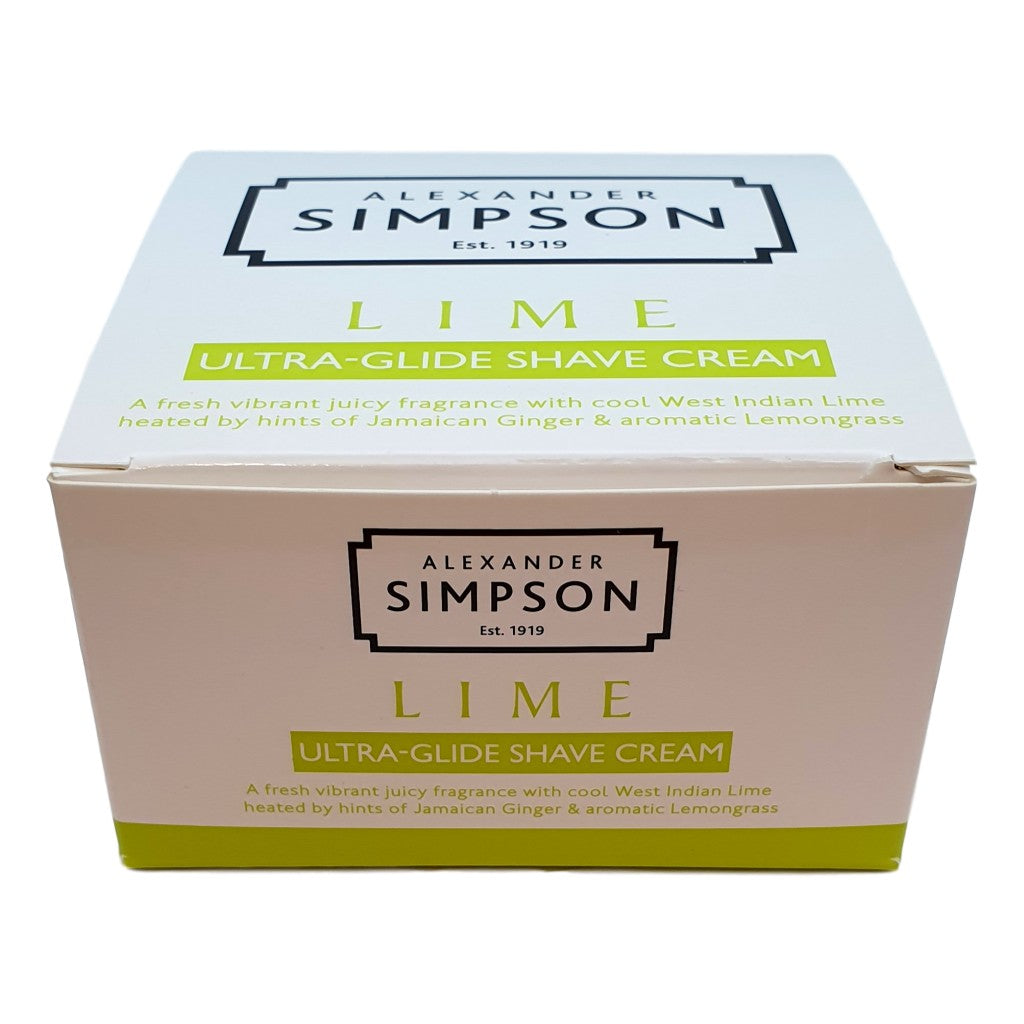 Alexander Simpson Est. 1919 Lime Ultra-Glide Shave Cream - Cyril R. Salter | Trade Suppliers of Gentlemen's Grooming Products