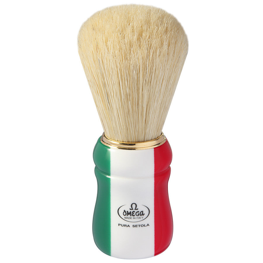 Omega “ITALIAN FLAG” Pure bristle Shaving Brush 21762 - Cyril R. Salter