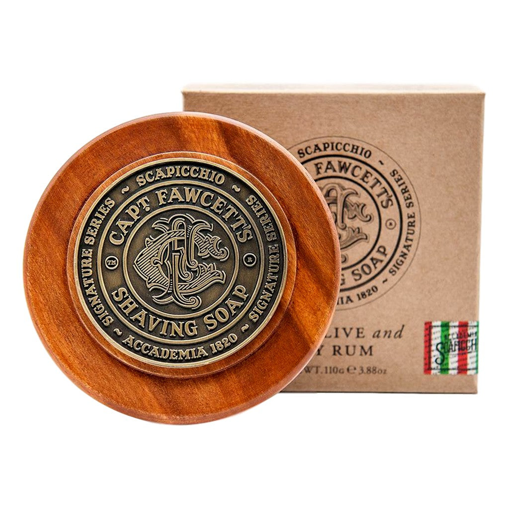 Captain Fawcett's Scapicchio's Fig, Olive and Bay Rum Shaving Soap