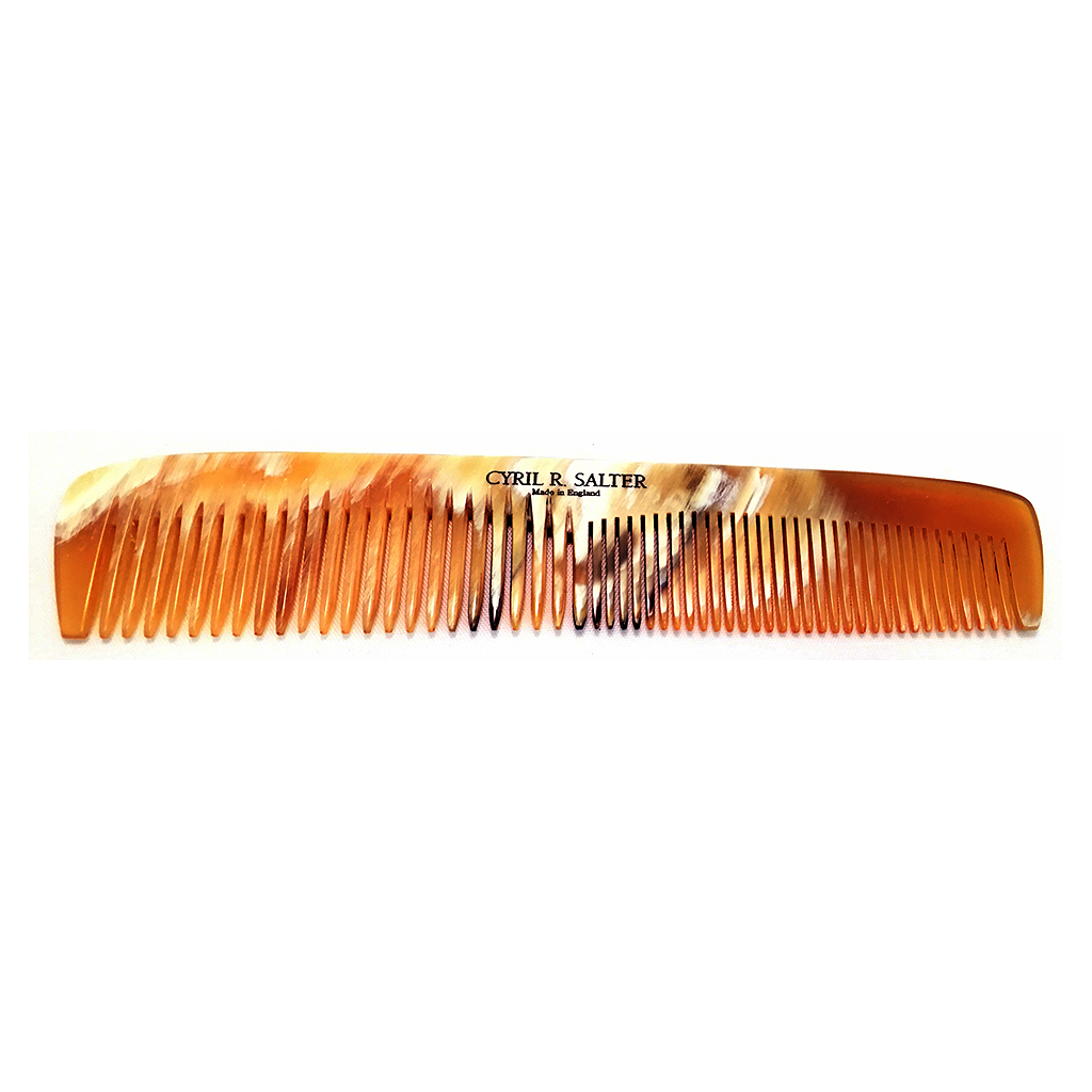 Cyril R. Salter Genuine Horn Double Tooth Comb 18.5cm