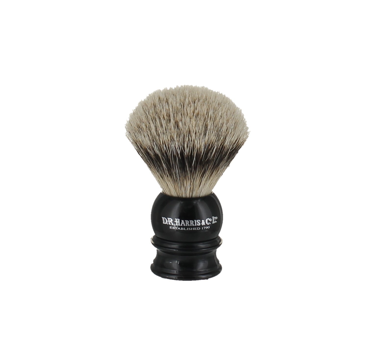 DR Harris E Range Ebony - Brocha de afeitar punta plateada