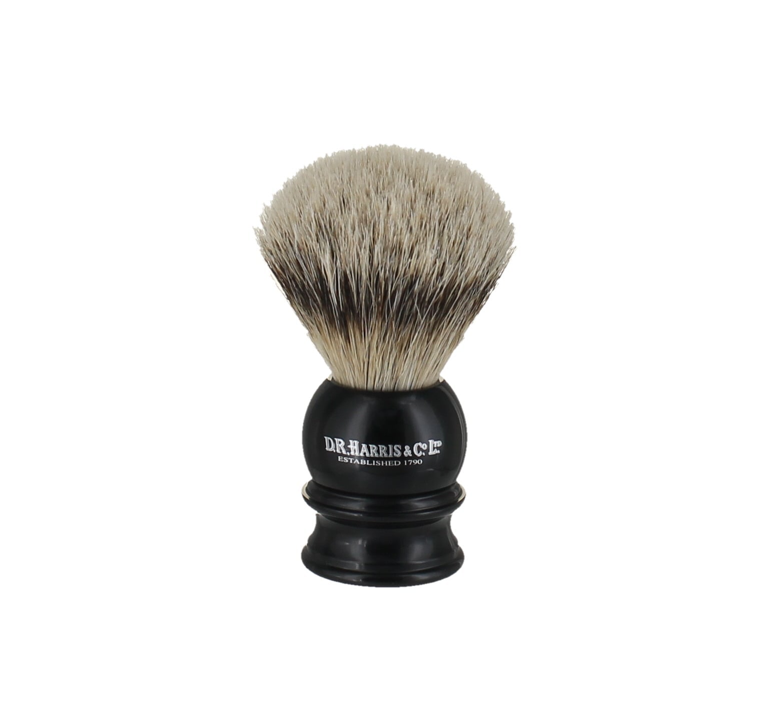 DR Harris E Range Ebony - Brocha de afeitar punta plateada