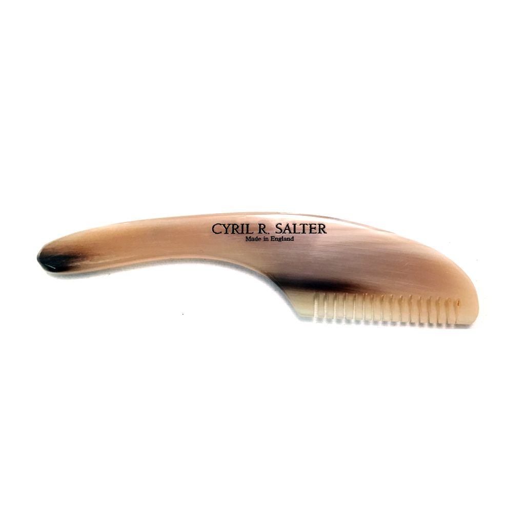 Cyril R. Salter Genuine Horn Moustache Comb 9cm