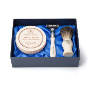 Taylor of Old Bond Street Victorian Sandalwood Satin Lined Gift Box Pure Badger - Cyril R. Salter