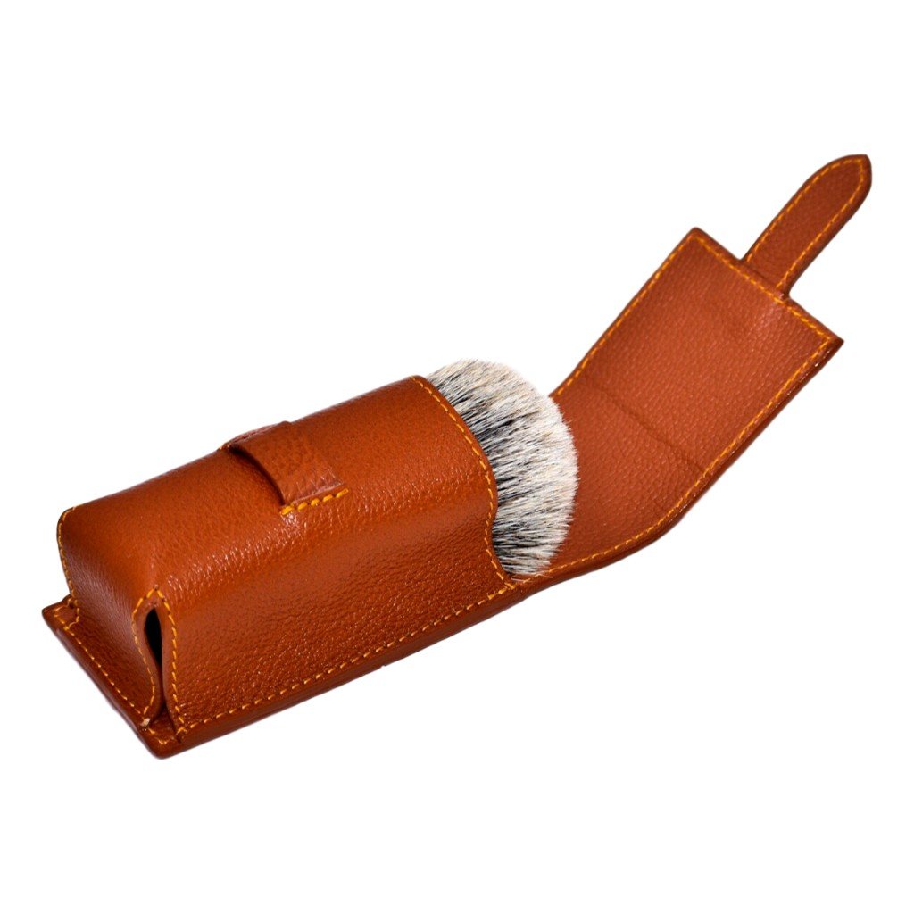 Parker Leather Shaving Brush Case LPBR - Cyril R. Salter | Trade Suppliers of Gentlemen's Grooming Products