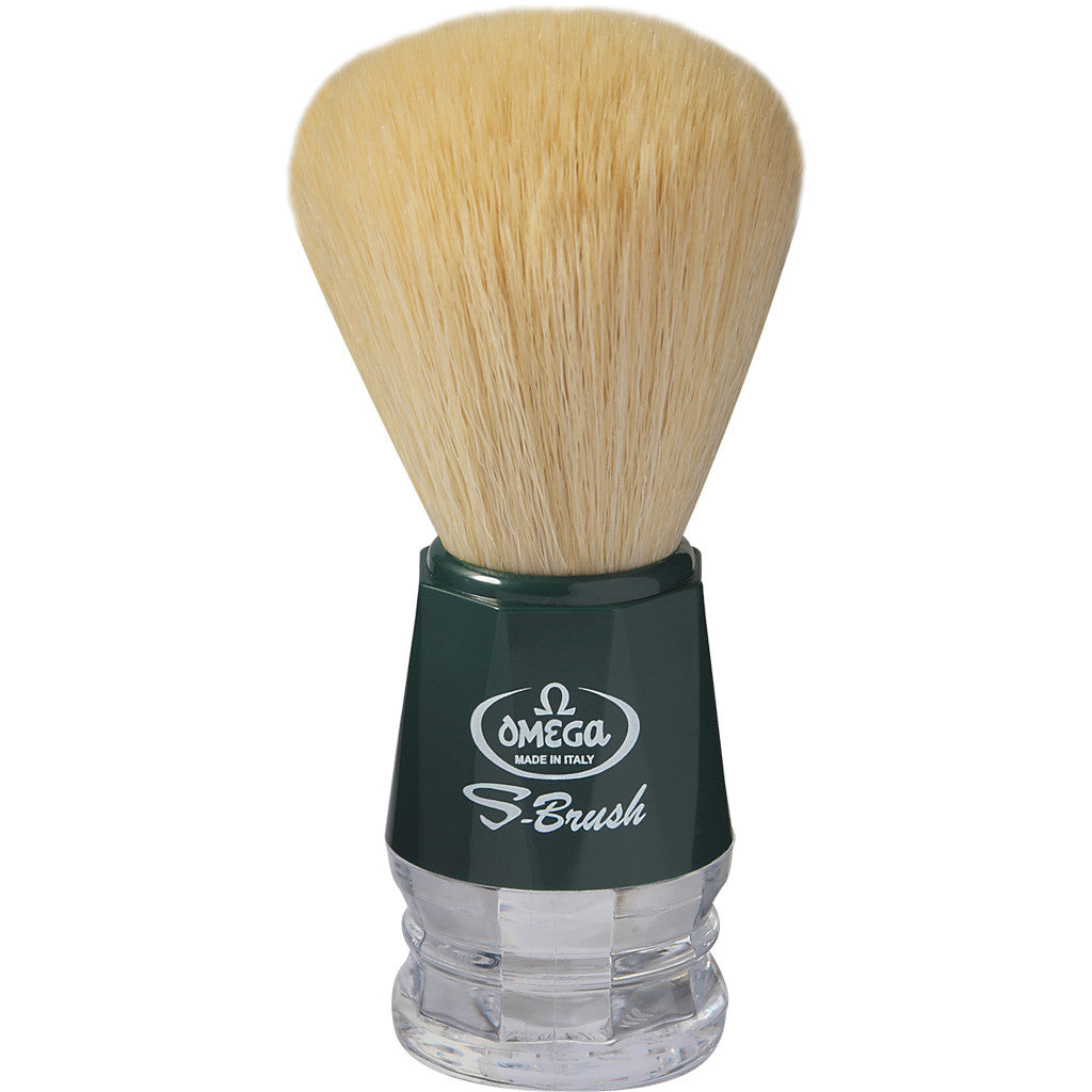 Omega 'S-BRUSH' Green Synthetic Shaving Brush S10018 - Cyril R. Salter