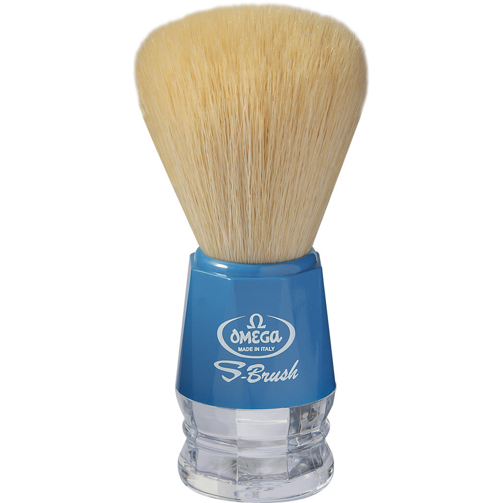 Omega 'S-BRUSH' Sky Blue Synthetic Shaving Brush S10018 - Cyril R. Salter