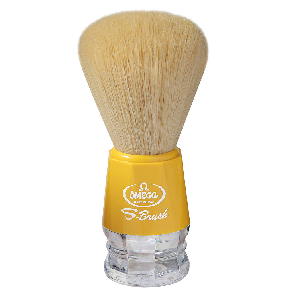 Omega 'S-BRUSH' Yellow Synthetic Shaving Brush S10018 - Cyril R. Salter