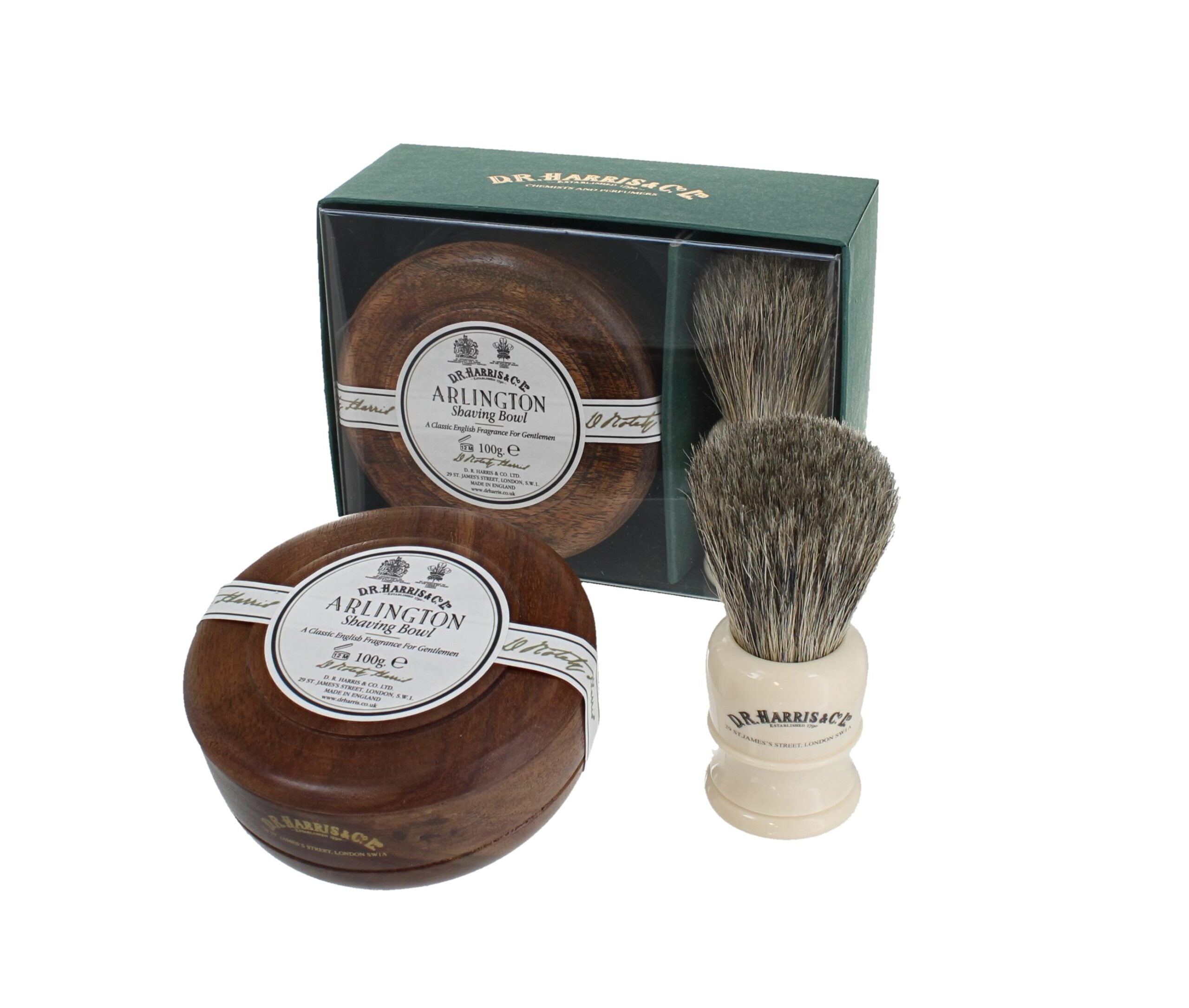Set de regalo de afeitado DR Harris Arlington Caoba